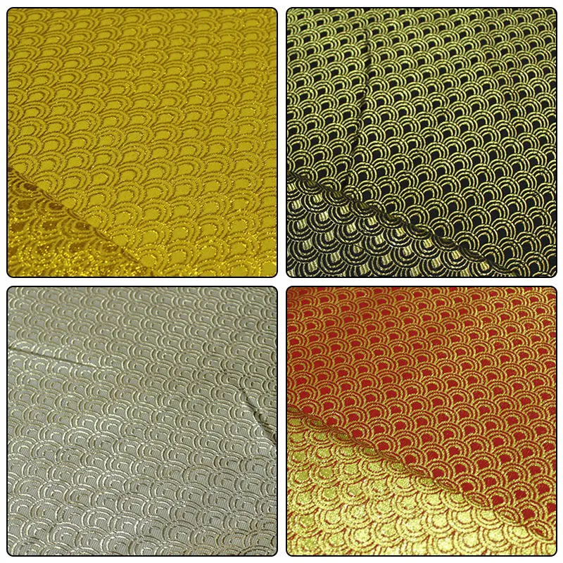 50x140 см китайский стиль рыбья чешуя узор дамасский атлас парча шелковая