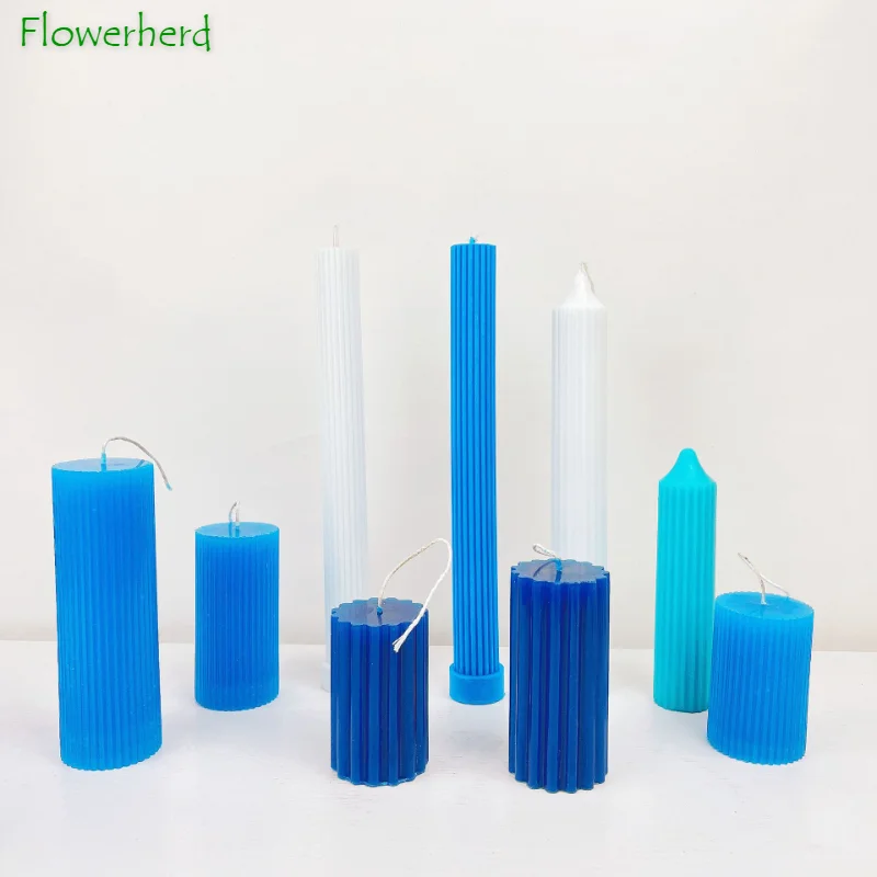 

Rack Shape Cylindrical Plastic Candle Mold for Candle Making Supplies DIY Column Multi Shape Scented Soap Candle Plaster Molds