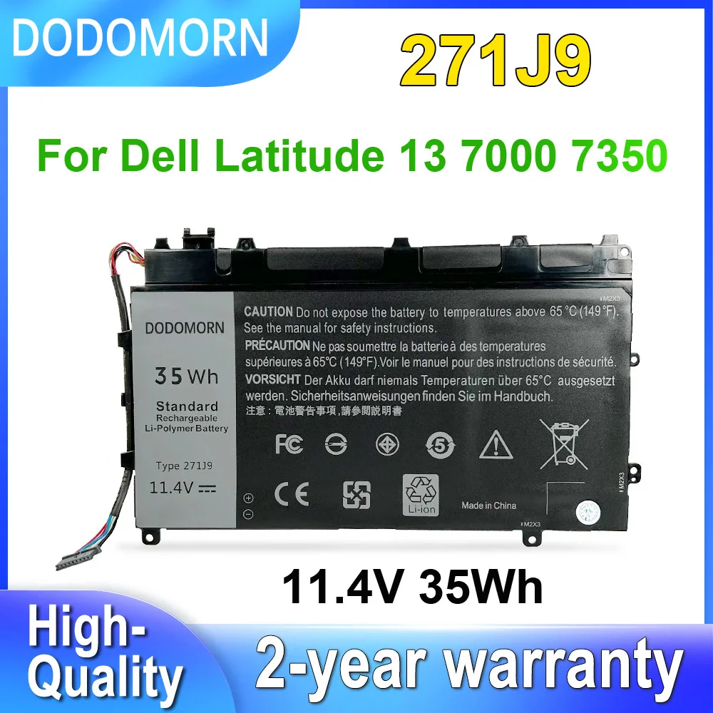 Аккумулятор для ноутбука DODOMORN 11 4 в 35 Вт/ч 271J9 Dell Latitude 13 7000 7350 Series YX81V GWV47 0GWV47 с