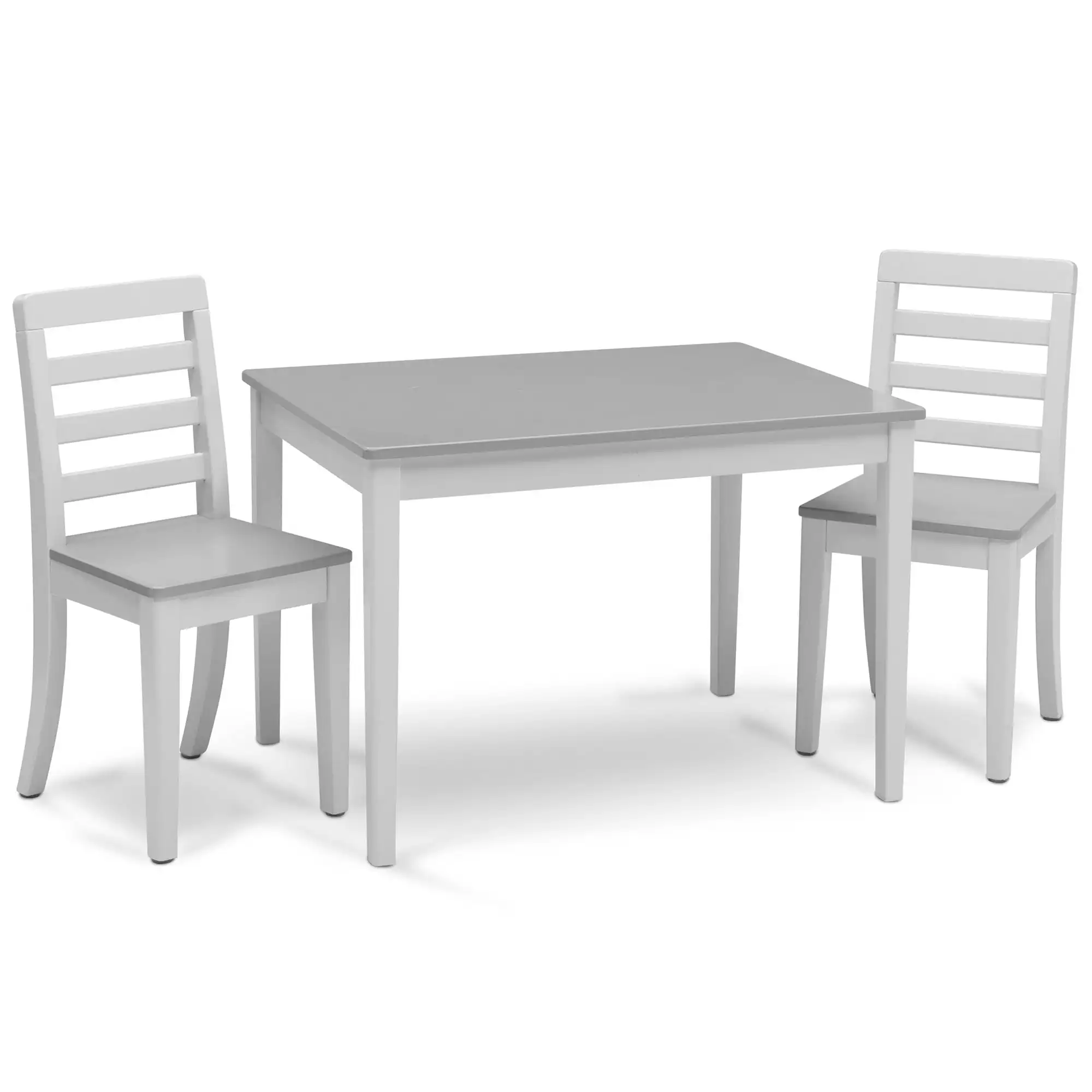 

,Delta Children Gateway Kids Table and 2 Chairs Set, Greenguard Gold Certified, Grey/White