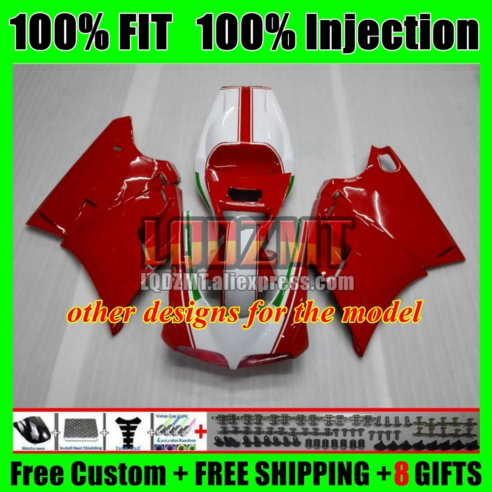 Впрыск для DUCATI 748 853 916 996 998 S R 94 95 96 97 98 99 00 01 02 126No.38 916S 996S 998S 1994 2002 Обтекатели матовый