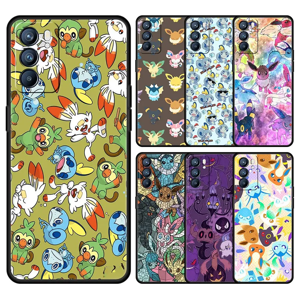 

Bandai Kawaii Pokemon Seed чехол для телефона для Oppo Reno7 SE Reno6 Z 5G Find X5 Pro A54 A53 A52 A9 2020 A95 A16 A76 A74 A12 Cover