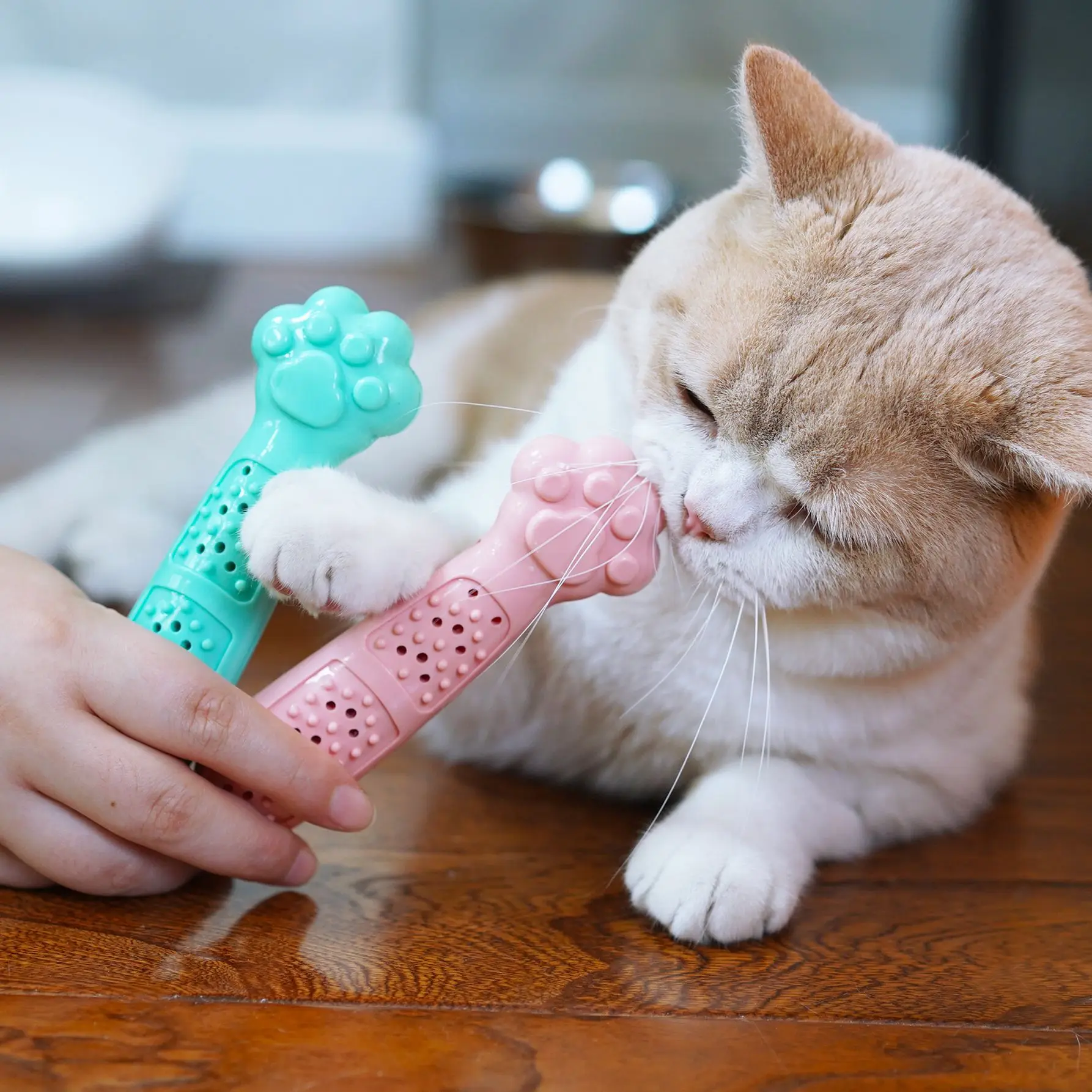 

Silicone Cute Cat Toy Pet Catnip Soft Clean Teeth Toothbrush Chew Cats Toys Molar Stick Teeth Cleaning Kitten Pet Products