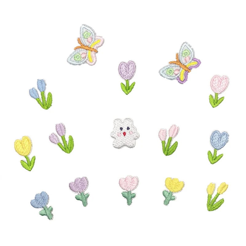 

Mini Flower Butterfly Patch Self-adhesive Embroidery Cloth Sticker for Hair Clips Shoes Clothing Accessories & Other Decorative
