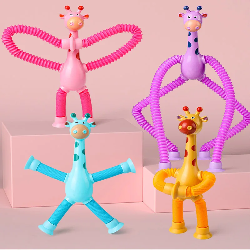 

Novelty Telescopic Tube Giraffe Variety Shape Stretch Sensory Toy Stress Relief Fidget Toys For Kids Anti-stress Interactive Toy