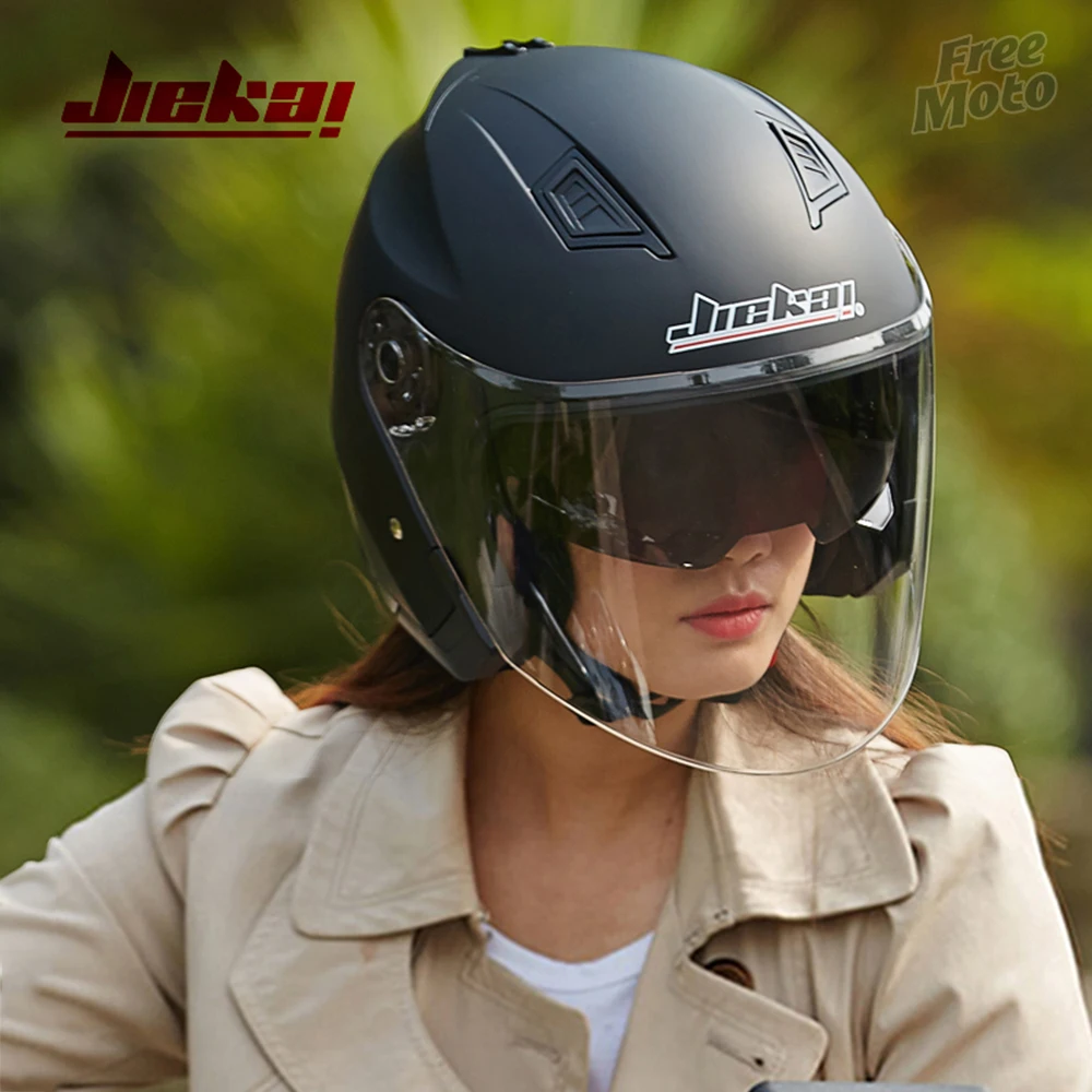 

Motorbike Casco Go Kart Scooter Motor Van Motorcycle Dual Lens Vintage Helmets Four Seasons Racing Half Helmets Casque Helmet