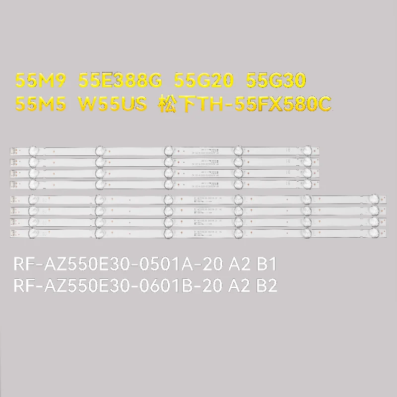 

8pcs LED Backlight Strip For Philco PTV55U21 LIG 55UJ6300 55UJ6000 55UJ6200 55UJ620V 55LJ620V RF-AZ550E30-0601B-12 0501A A4