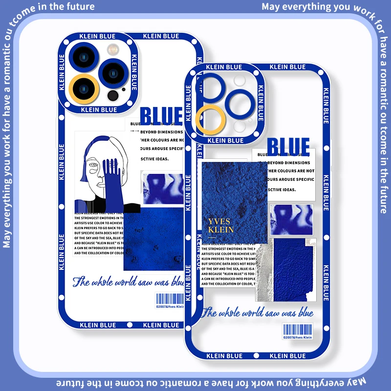 

Klein Blue Soft Silicone Case for Huawei P30 Pro P40 P50 Lite P10 P20 Plus Y9 Prime 2019 Shockproof Clear Silm Back Cover
