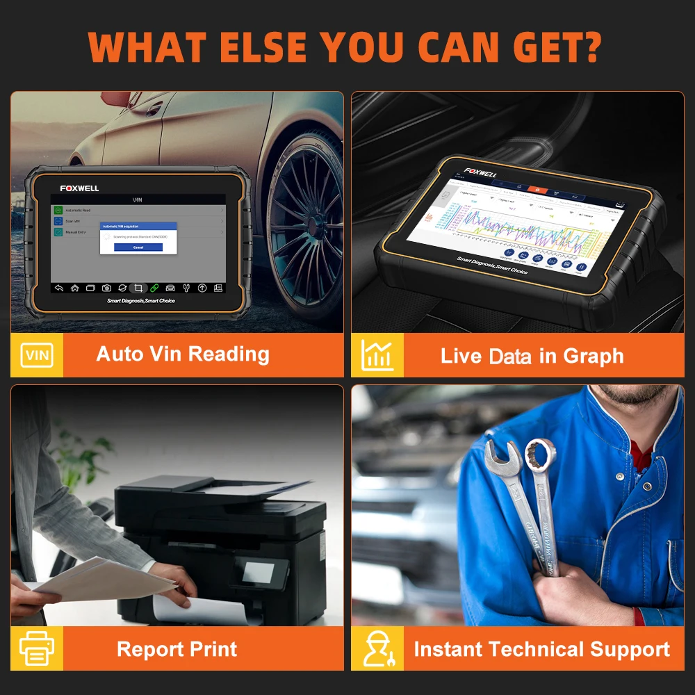 Диагностический инструмент Foxwell GT60 OBD2 DPF EPB A/F TPMS Reset ODB2 профессиональный