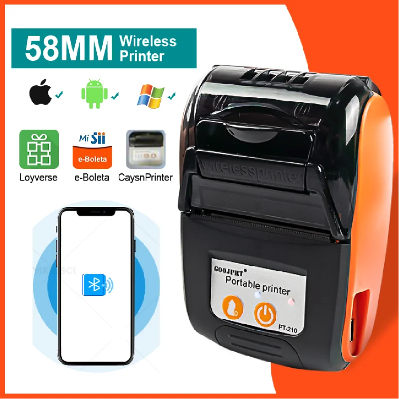

Wireless Mini Thermal Printers Portable Receipt Printer Thermal BT 58mm Mobile Phone Android POS PC Pocket Bill Makers For Retai
