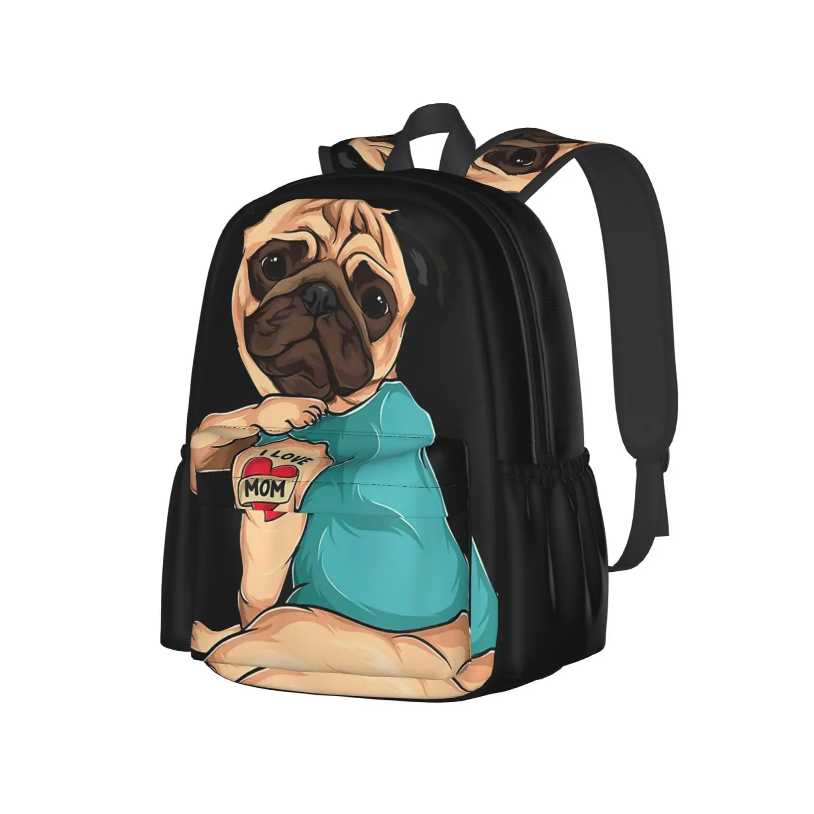 

Mothers Day Dog Pug I Love Men's Bag Packing Bags Bag For Shoes Screen Bag Initial Custom Bag Backpack Initial Custom Bag Bags