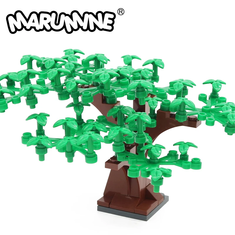 

Marumine MOC Tree Plant Bricks Set 80PCS City Street View Town DIY Accessories Garden Potted Build Block Model Parts for kids 6+