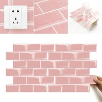 simple pink thickened wall stickers kitchen floor tiles stickers waterproof bathroom 3d wallpaper home living room decoration