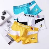 letter stitching mens boxer shorts fashion low waist tide brand student youth sports underwear personality breathable new boxer
