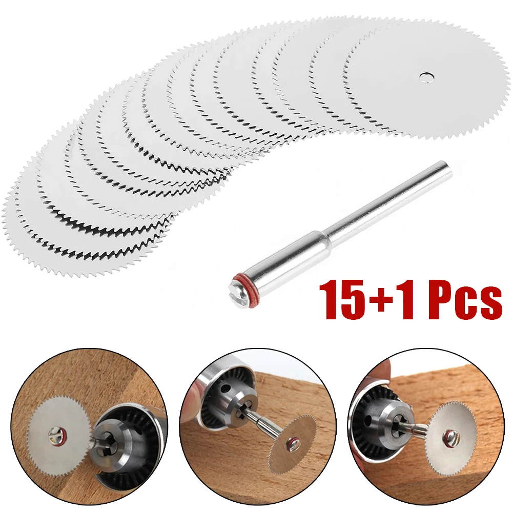 

15Pcs 22mm Mini Circular Saw Blades Stainless-Steel Cutting Disc Wood Cutting Wheel For Dremel Rotary Tools