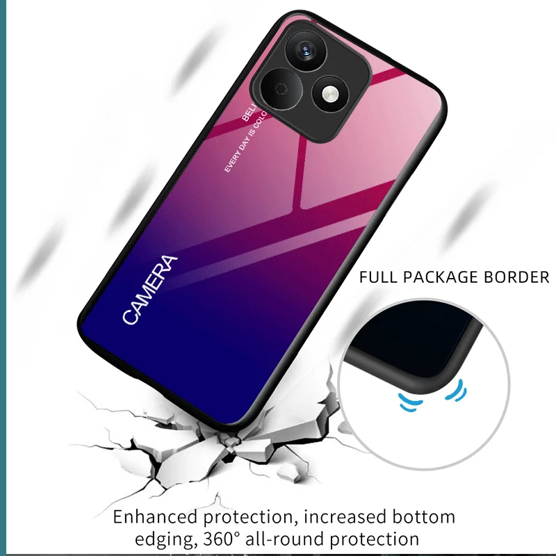 Фото Чехол из закаленного стекла для Honor X8d 4G X6d 5G, защитный чехол с рисунком панды, задняя крышка, чехол-футляр №3