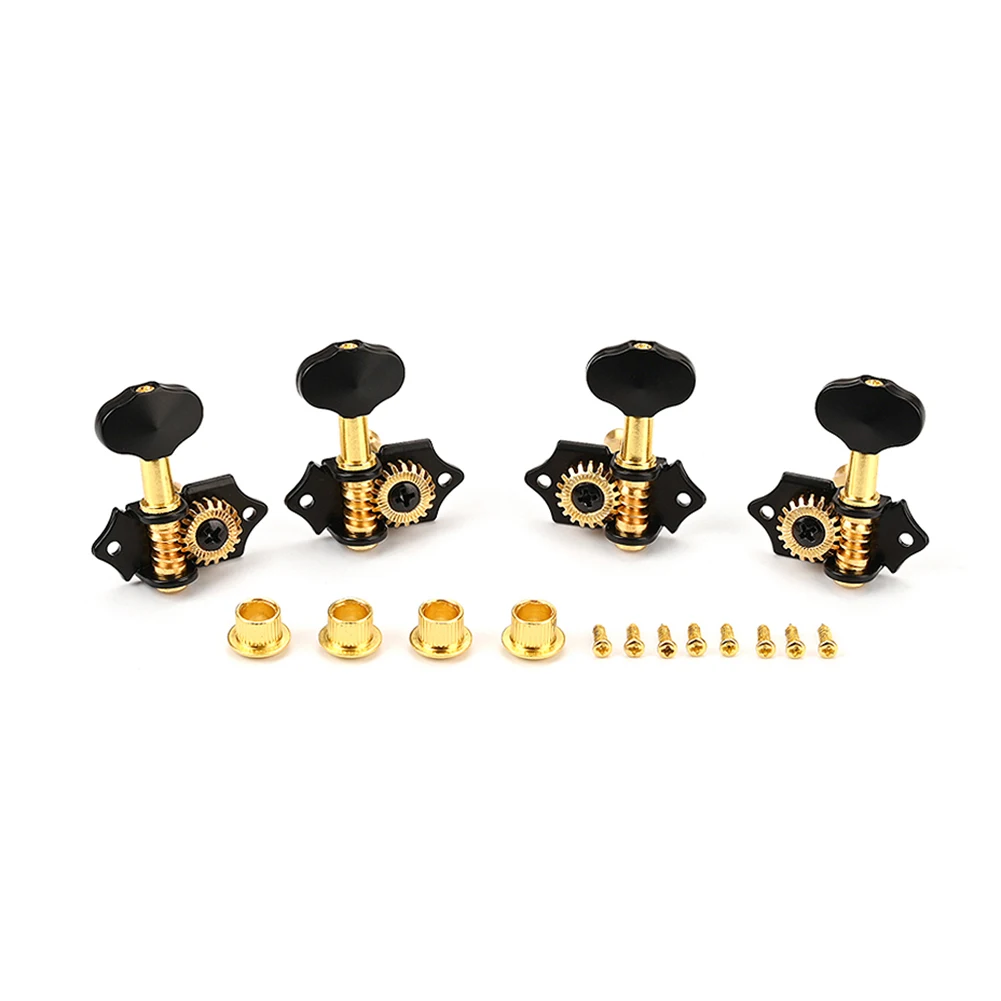 

4pcs 2R2L Open Ukulele 4 String Guitar Tuning Pegs Keys Tuners Machine Head Knobs Guitar Accessories Musical Instruments
