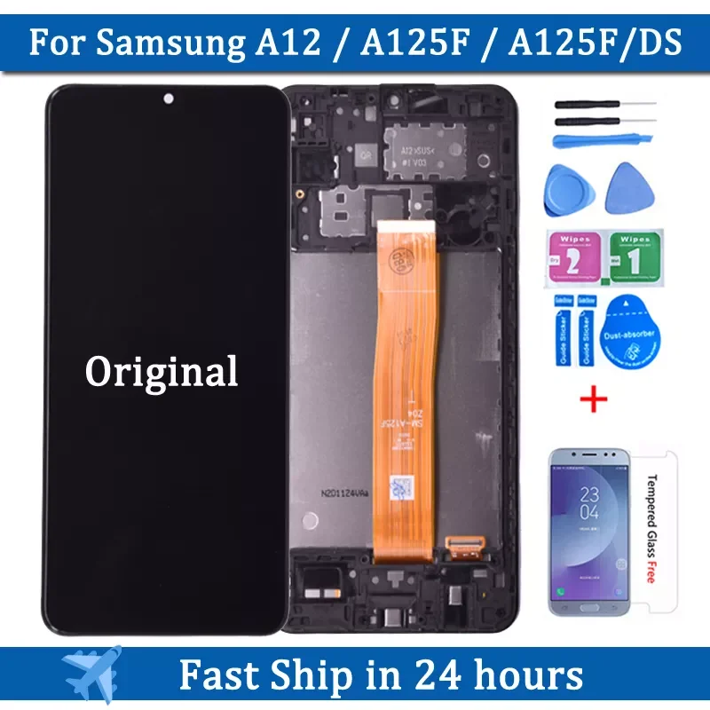 

6.5"Original For Samsung Galaxy A12 A125 LCD with frame Touch Screen Digitizer LCD For Samsung SM-A125F A125F/DS Display