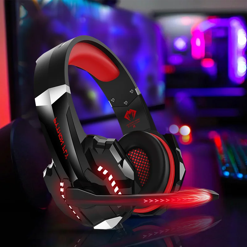 

G9000 Game Headphone: Get Immersed In The Action With Wired Red Headphones