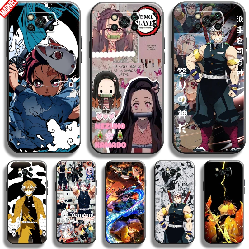 

Demon Slayer Uzui Tengen For Xiaomi Poco X3 Pro X3 NFC X3 GT Phone Case Back Soft Carcasa Silicone Cover