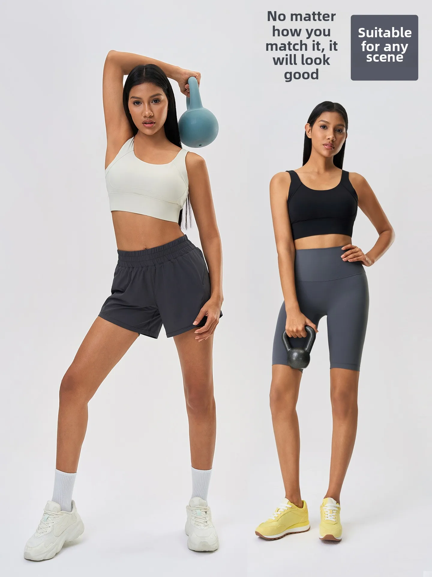 Полуфиксированный бюстгальтер для йоги с эффектом пуш-ап защитой от ударов и