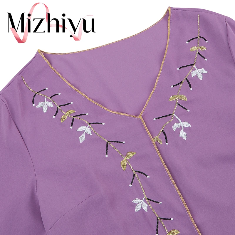 Длинное мусульманское платье-макси Abaya Дубай длинное платье Djellaba женские