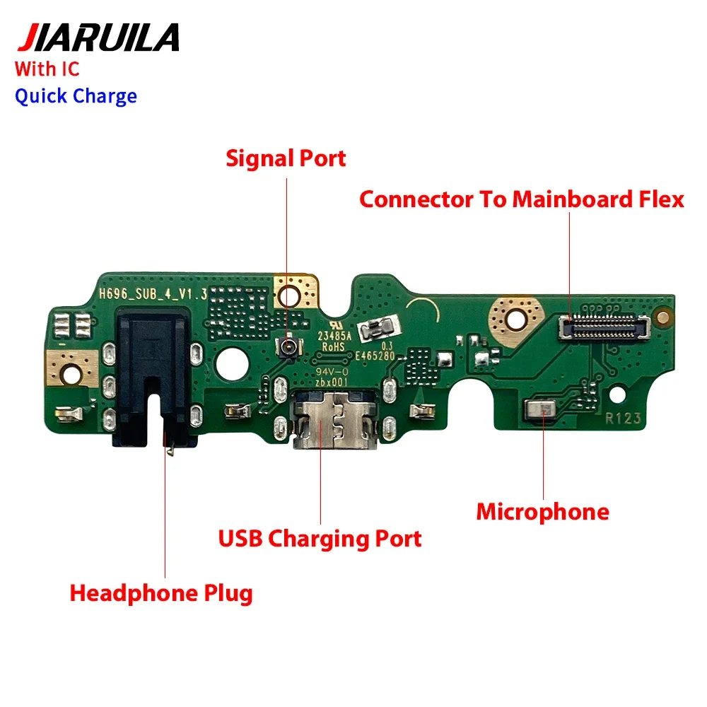 Фото USB-порт для зарядки, разъем для док-станции, гибкий кабель для infinix Tecno B1G BD2 BD3 CA6 CA7 K7 KF6 LA7 POP 2, мощность B1P BB2 №5