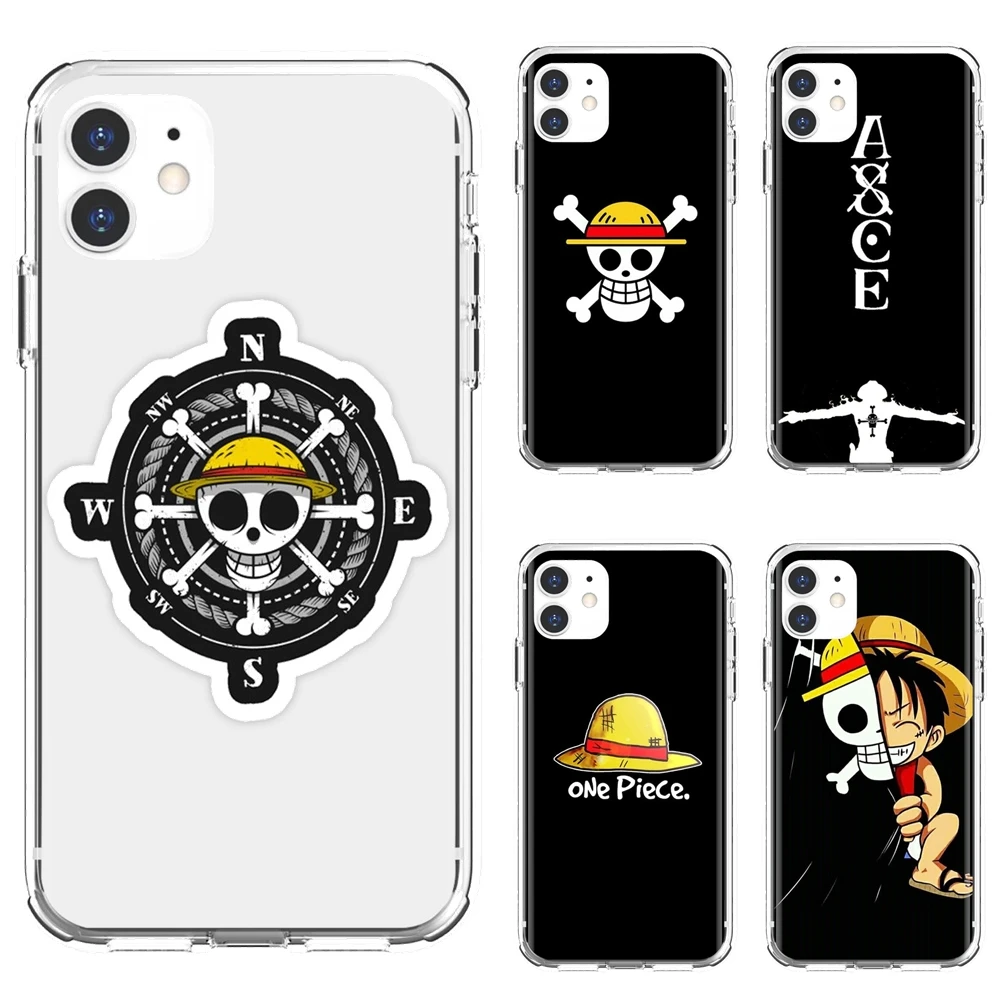 

One-Piece-Family-D Transparent TPU Cover For iPhone 10 11 12 13 Mini Pro 4S 5S SE 5C 6 6S 7 8 X XR XS Plus Max 2020