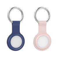 silicone protective case for airtags 2021 with keychain2 pack anti scratch lightweight soft protective skin cover accessories