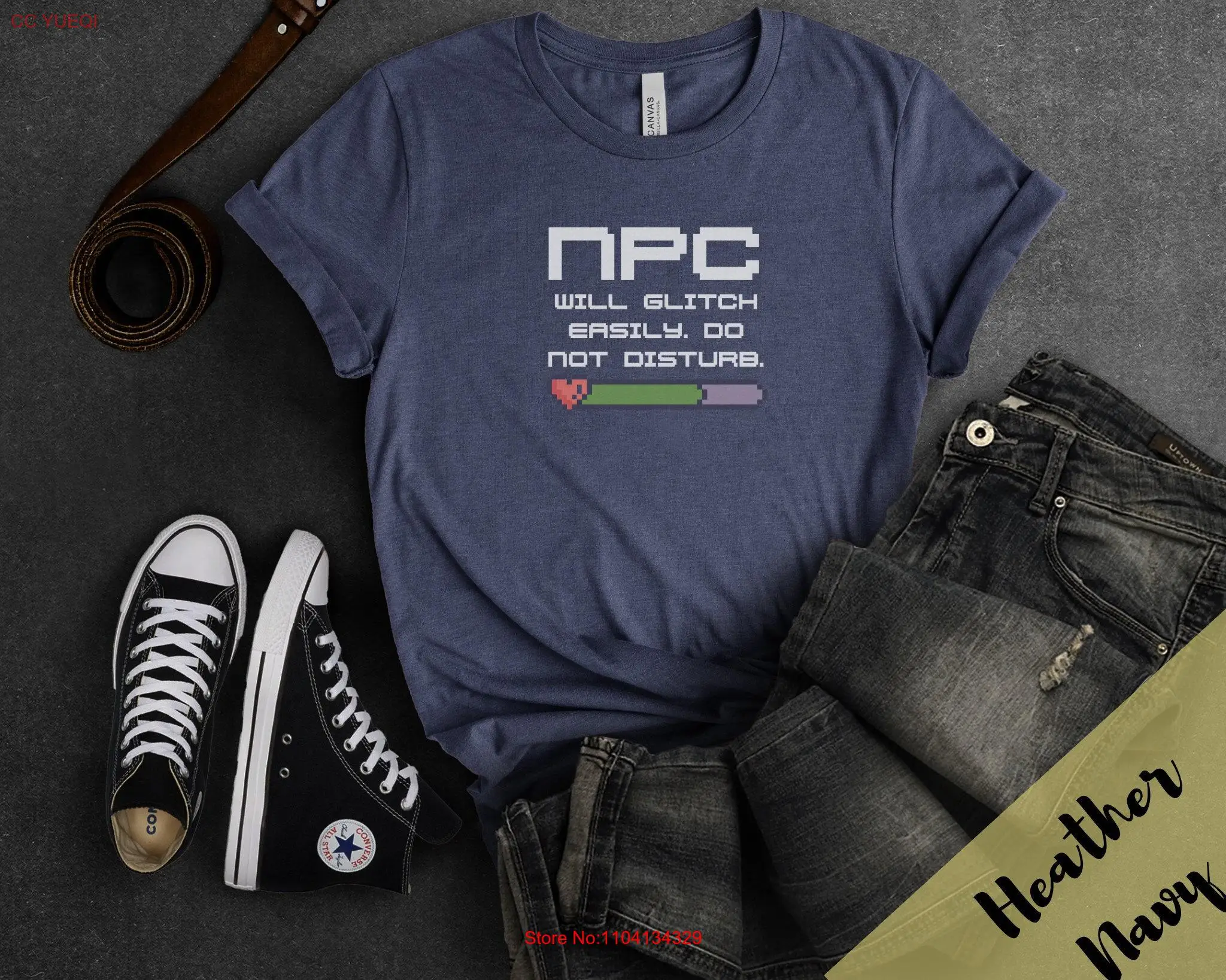 Футболка в стиле видеоигры NPC забавная игровая футболка с персонажем без игрока