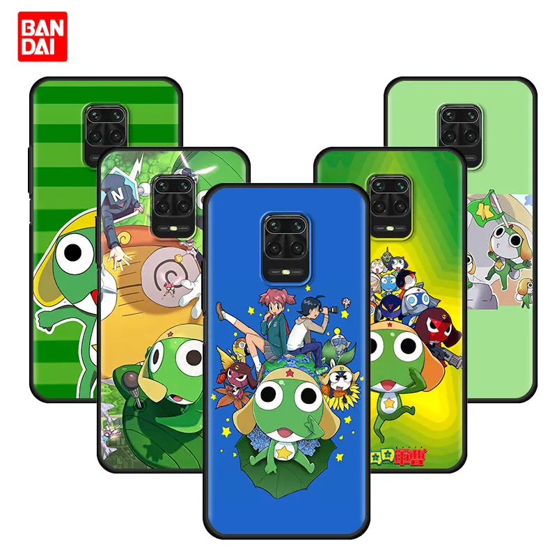 

Keroro Case for Xiaomi Redmi Note 7 8 9 9s 10 11 8T 11T Pro Plus 5G 4G Phone Silicone Black Cover Black Trend Couple Matte