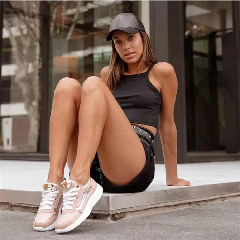 New Shoes Pink Breathable Mesh Women's Casual Sports Shoes Soft soles Versatile Lightweight Non slip Training Running Shoes Wome