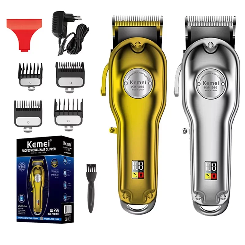 

Kemei 1986 all metal cord cordless barber hair clipper professional hair trimmer for men hair cutter machine haircut