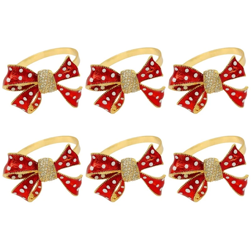 

Napkin Rings 6, Butterfly Knot Napkin Ring for Wedding, , Serviette for Christmas,Birthday