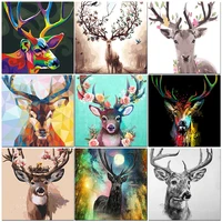 diy painting by numbers deer animal picture modern wall art canvas painting acrylic paint by numbers adult for home decor gift