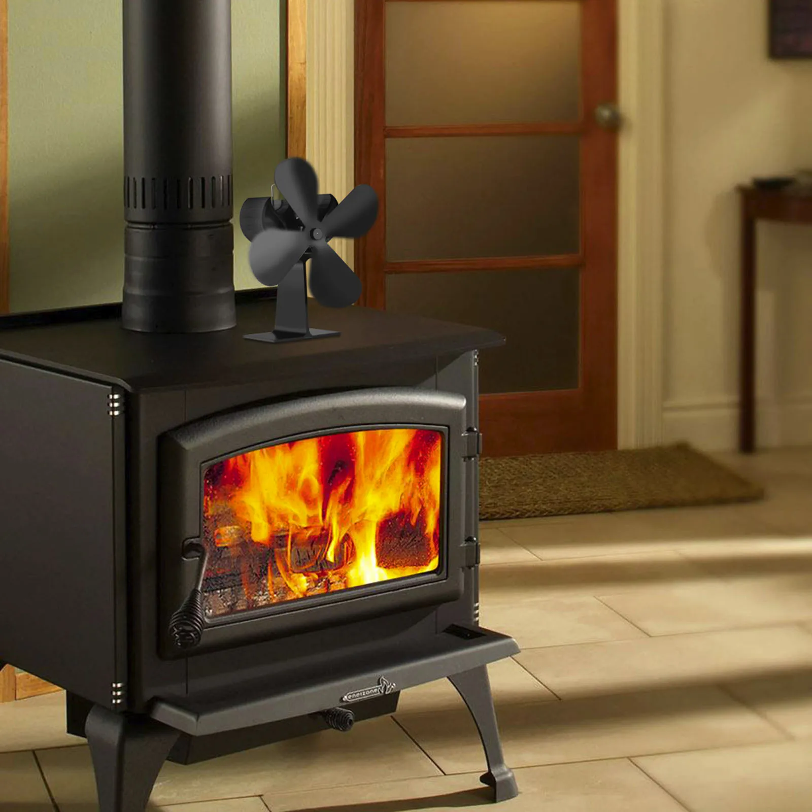 

Stroller Fans with Clips Fireplace Powered Stove Fan Stove Fans Heat Fan Dual Window Fan with Cover Small Hanging Fan for Tent