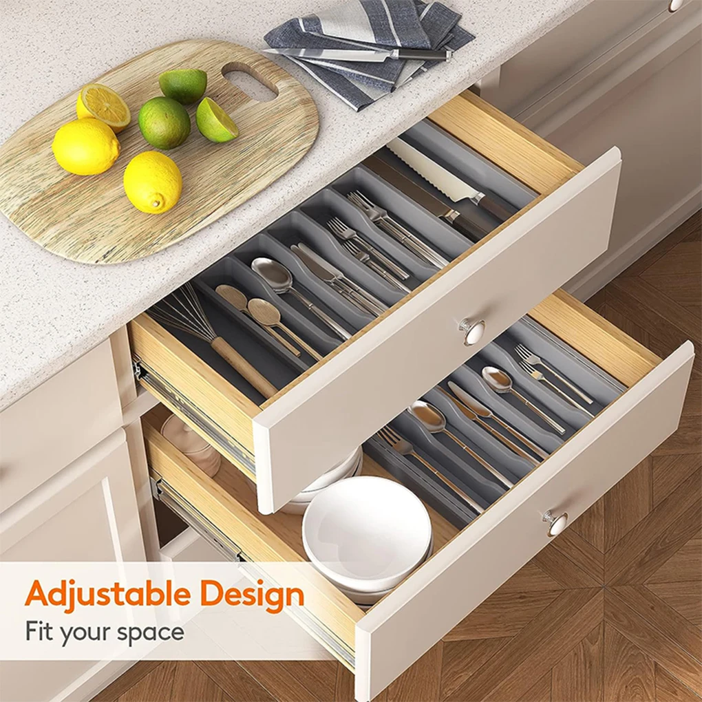 

PVC Adjustable Size Utensils Holder For Customized Drawer Organization Easy To Premium Drawer Tray