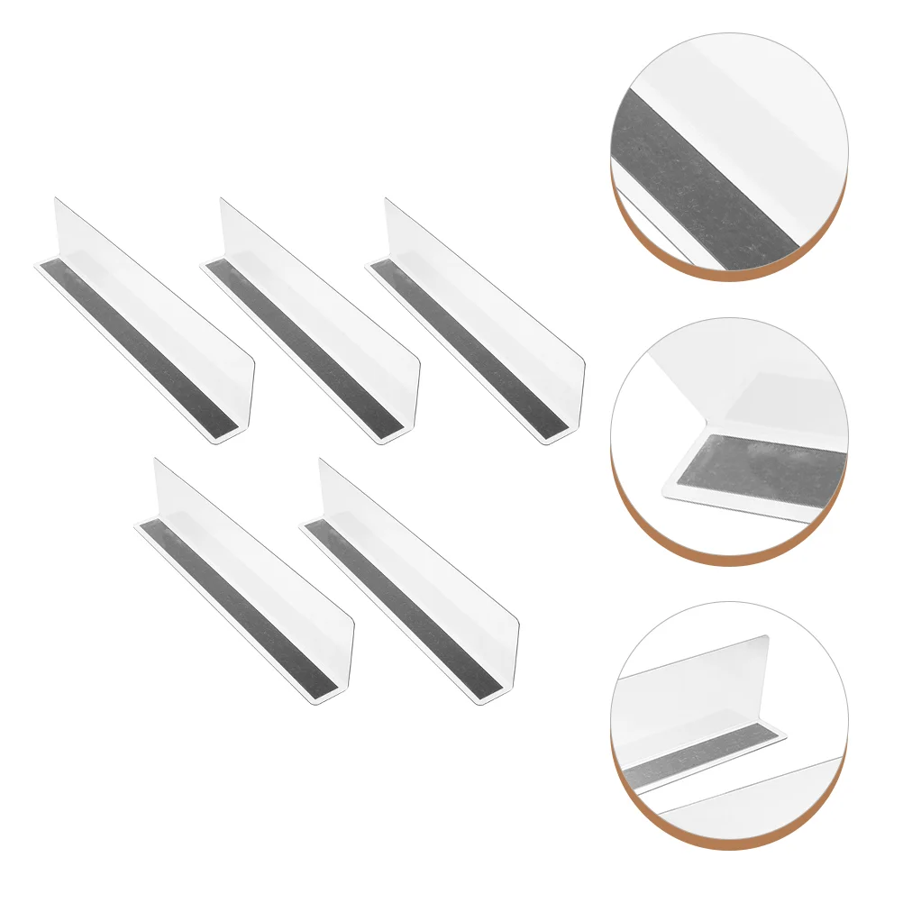

5pcs Plastic Shelf Divider Store Goods Separator Magnetic Side Divider Clapboard