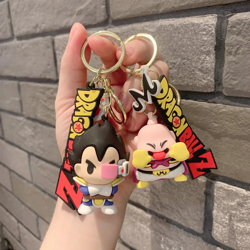 

Anime Dragon Ball Z Keychain PVC Cartoon Figure Trunks Son Goku Piccolo Buu Vegeta Action Figures Key Chain Keyring Bag Pendant