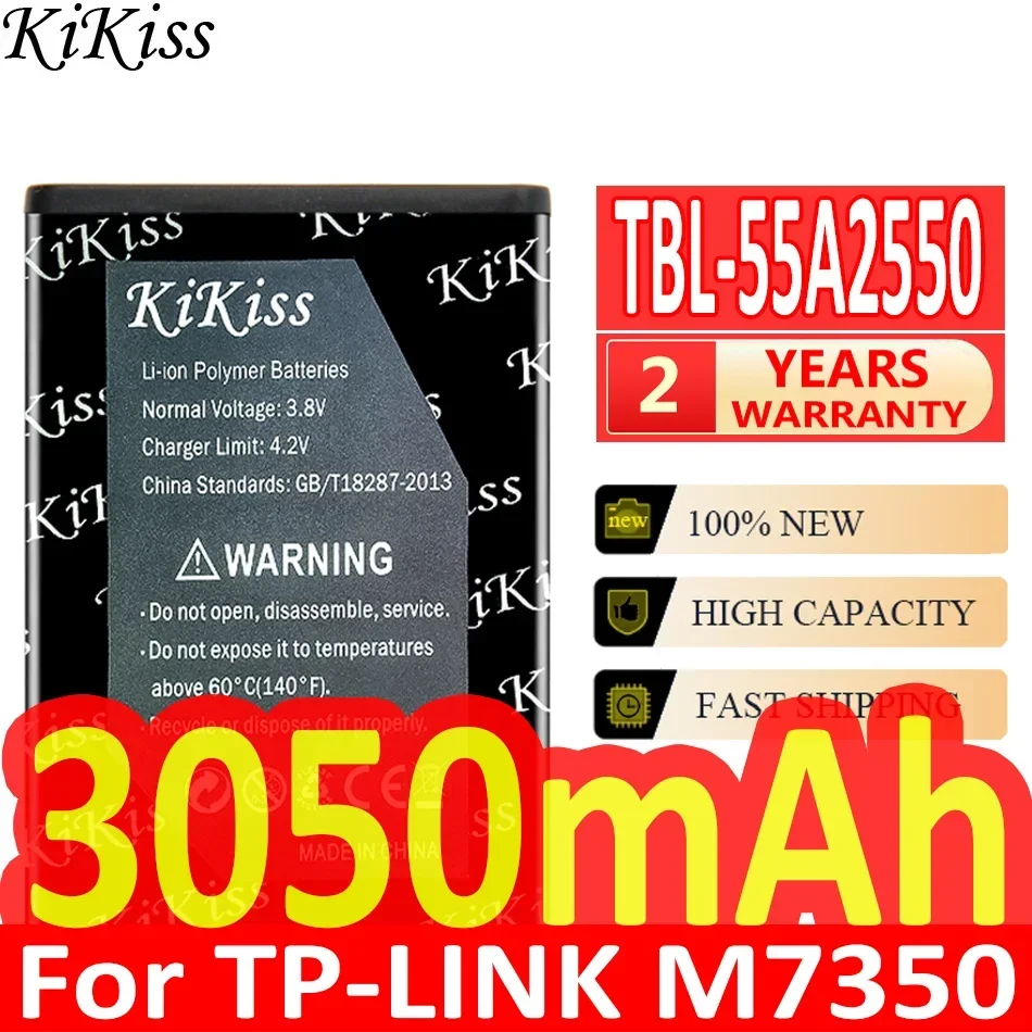 Аккумулятор KiKiss 3050 мАч для TP-LINK M7350 TBL-55A2550 TL-TR961 2500L TBL-68A2000 TBL55A2000 TL-MR11U TL-MR3040 M7310