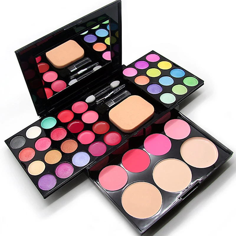 Makeup powder box, makeup tray, 39 color makeup set, full set, combination, powder, eye shadow, lipstick, folding makeup set box