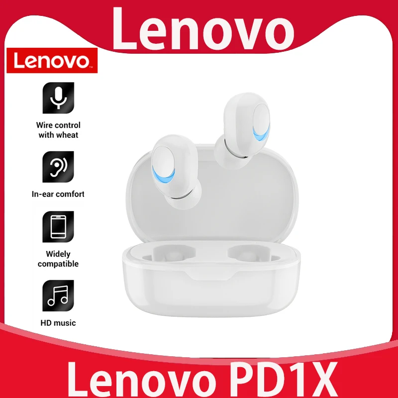 

TWS-стереонаушники Lenovo PD1X с поддержкой Bluetooth и сенсорным управлением