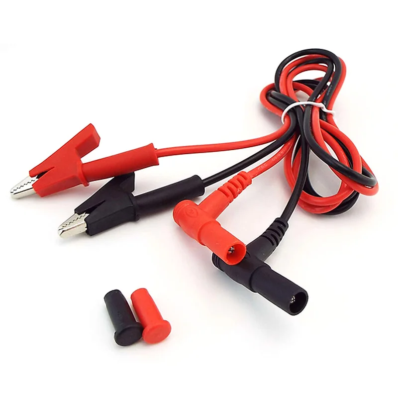 

Красный+черный зажим крокодил 20А 4мм banana кабель для мультиметра