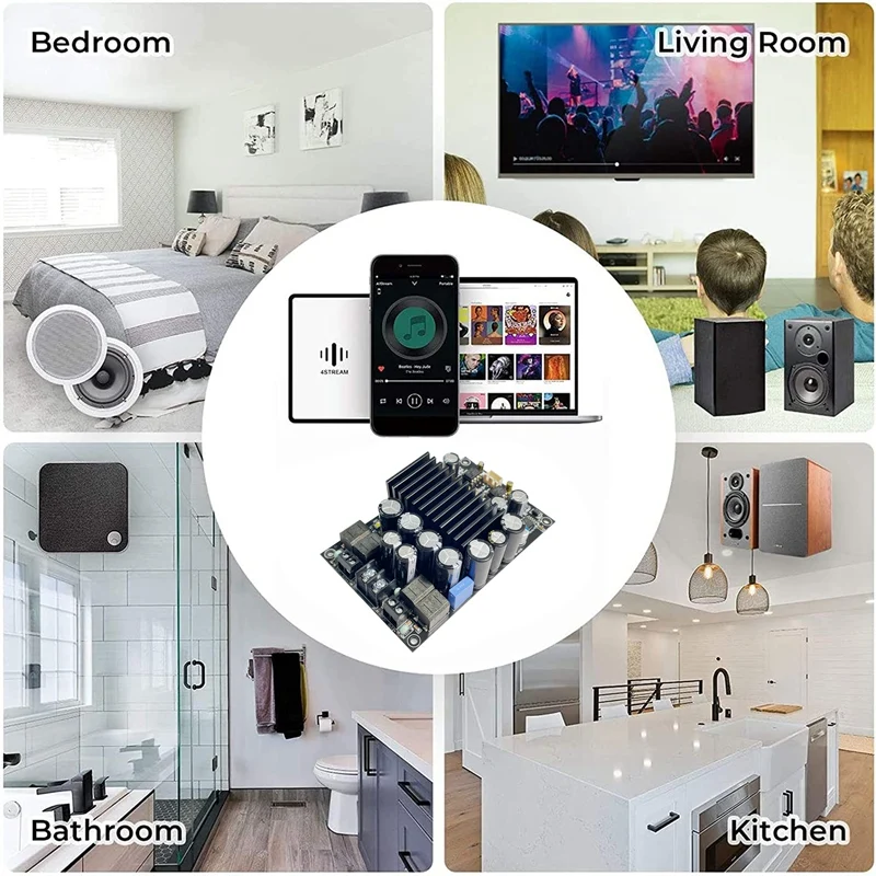 

TPA3255 Fever Level HIFI Digital Amplifier Board 300W+300W High-Power Board Audio Amplifier Board