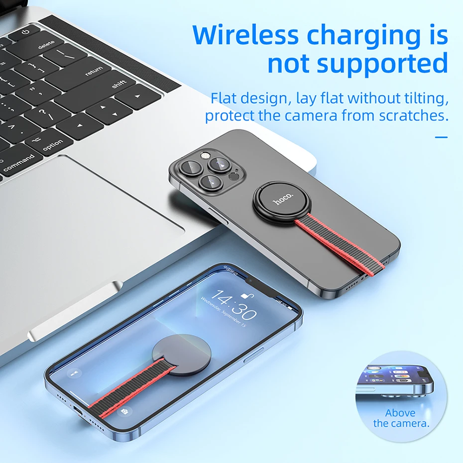 HOCO Мини Держатель на палец из металла для телефона, подставка для iphone14 13 Xiaomi pocox3 pro Samsung планшета.