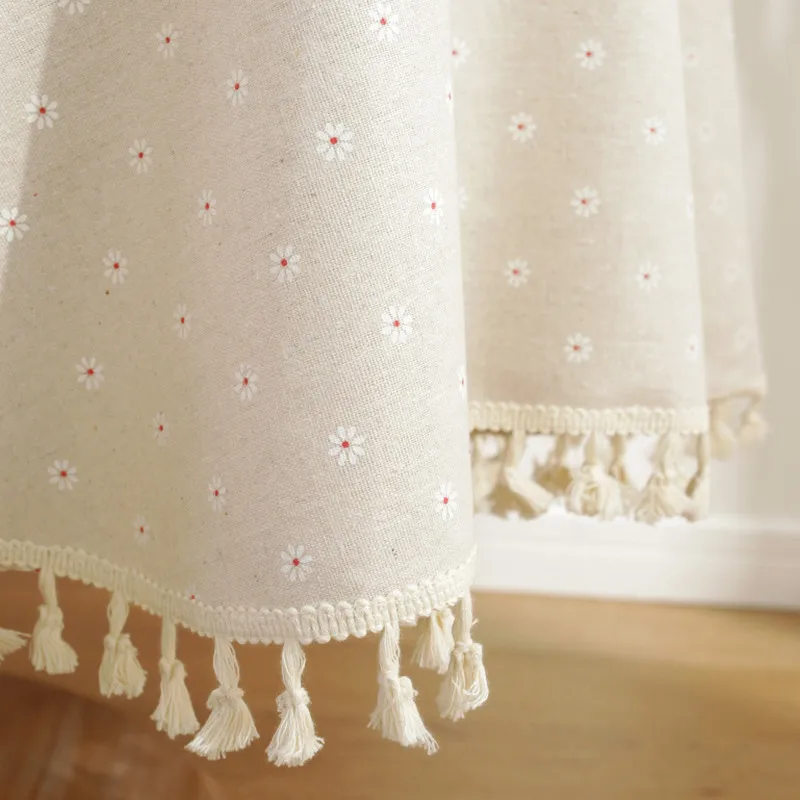 Скатерть из полиэстера и льна с кисточками, черный пион, для кухни