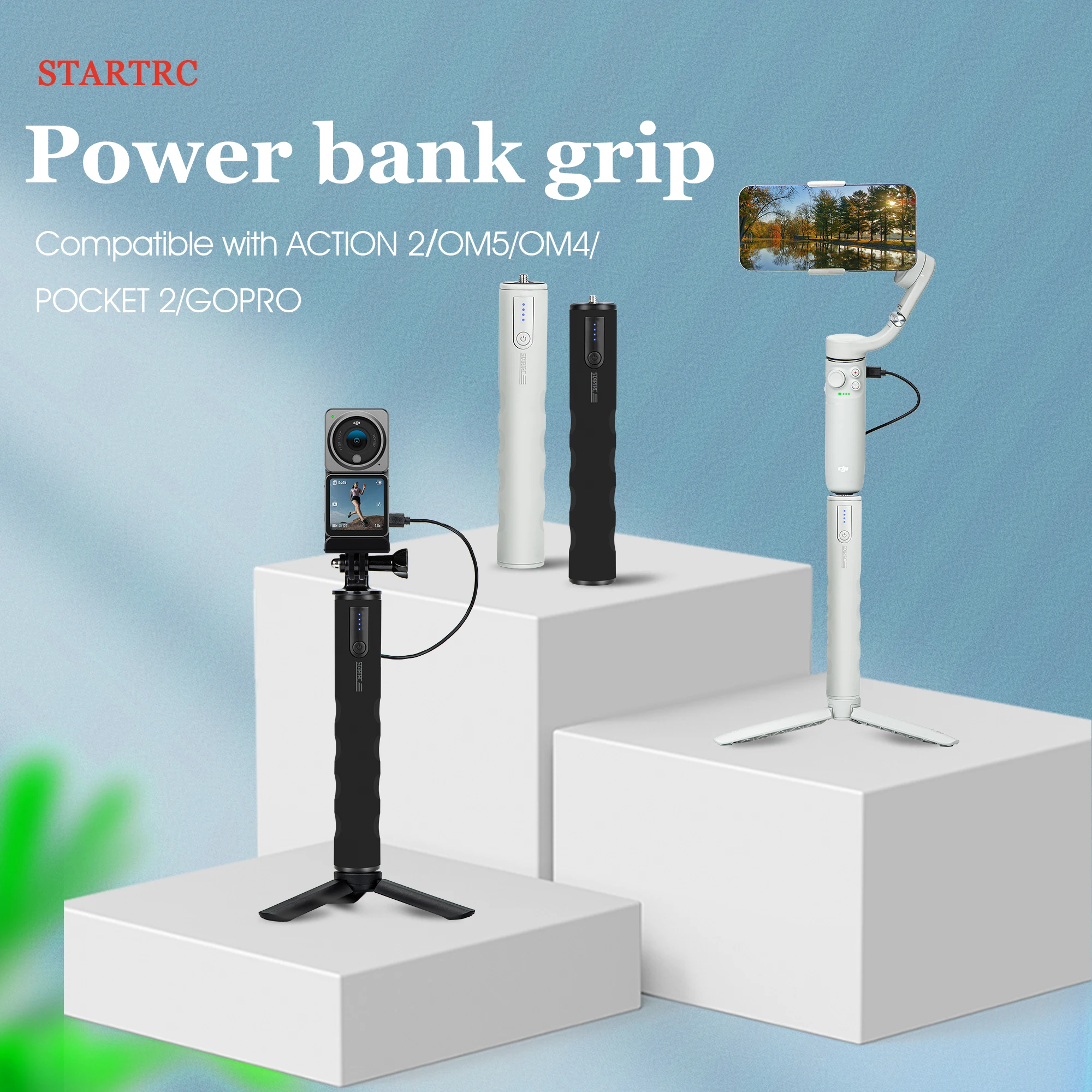 

For DJI Action1 2/OM 6 5 4 SE/Pocket 1 2/Gopro 10 9 Portable Mobile Power 6000mah Handheld Large Capacity Power Bank Accessories