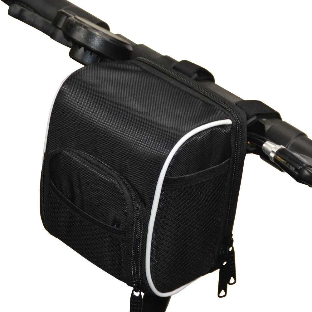 دراجة الجبهة المقود أكياس سكوتر كهربائي سلة أمامية المنظم الحقيبة سعة كبيرة الجبلية حقيبة تثبت على الدراجة مع غطاء للمطر