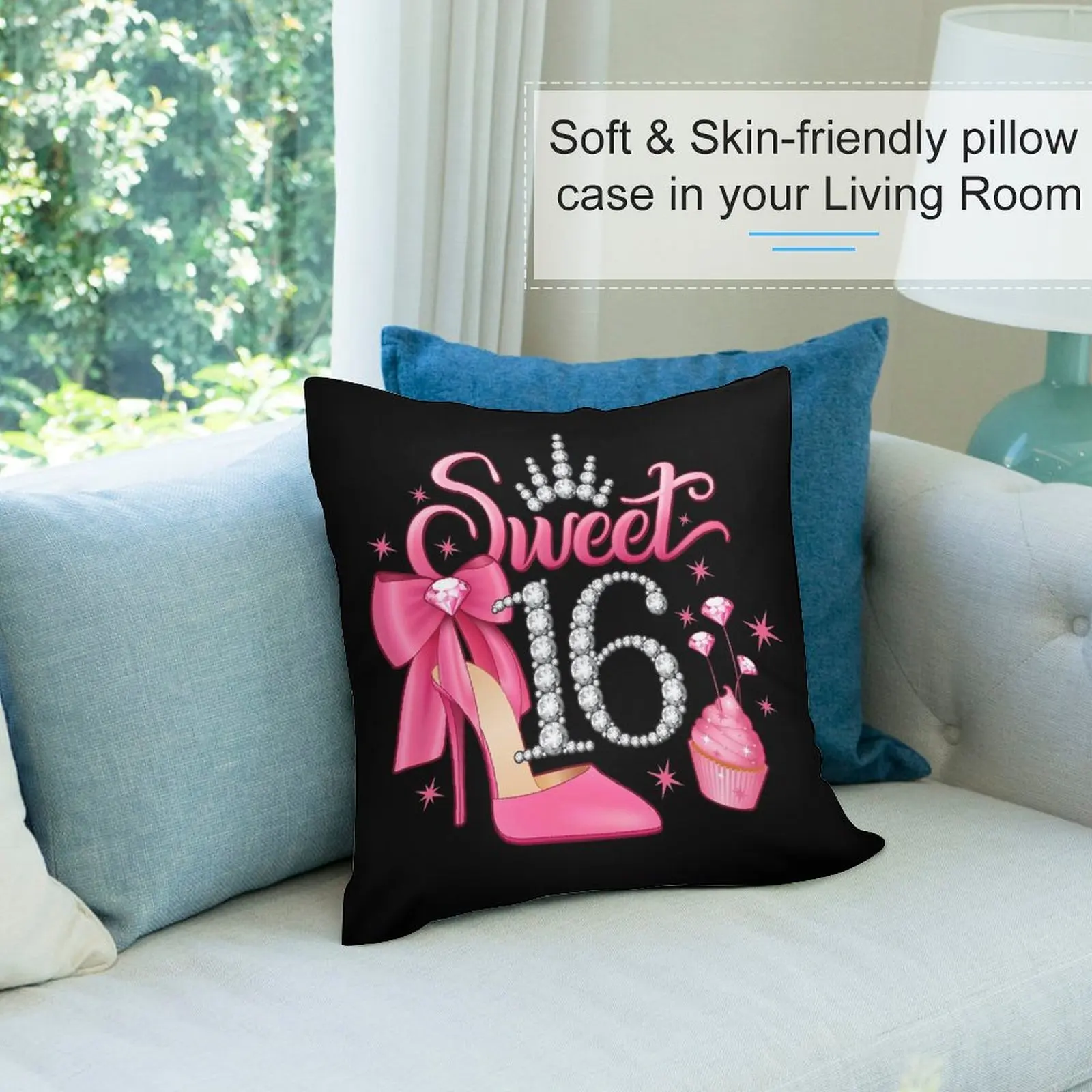 16-й день рождения. Милая 16 диванная подушка для девушек аниме наволочка