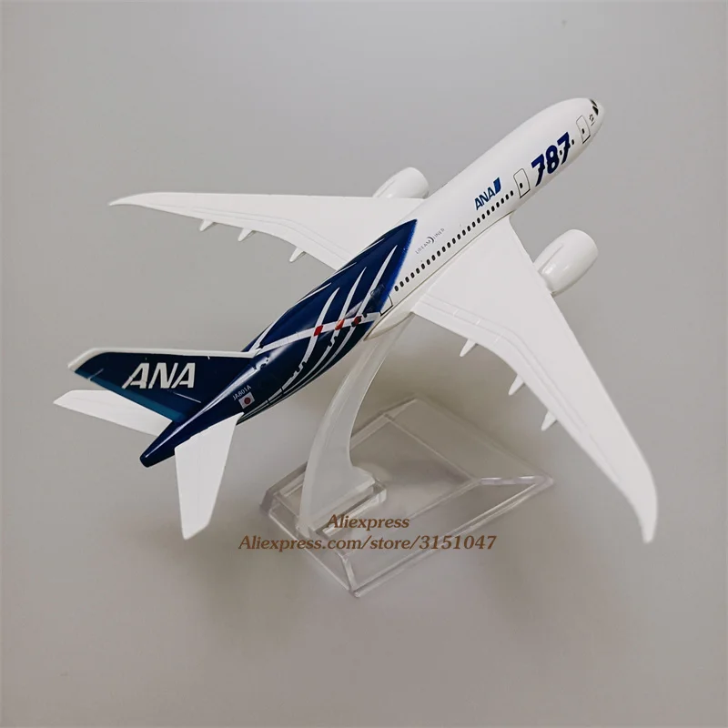Alloy Metal Japan Air ANA B787 Airlines Diecast Airplane Model ANA Boeing 787 Airways Plane Model Stand Aircraft Kids Gifts 16cm images - 6